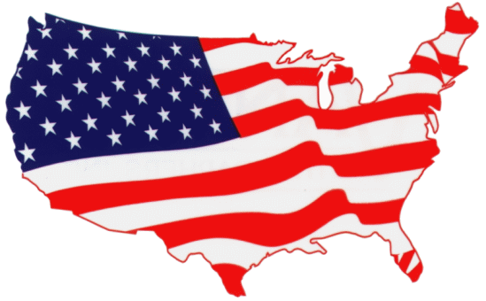 USA Flag Map